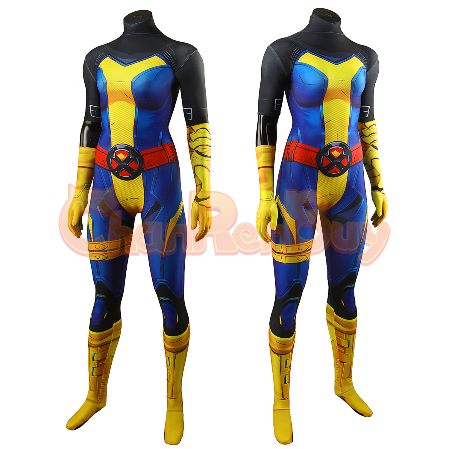 Retro X‑Uniform Magik Costume Marvel Rivals Bodysuit Cosplay for Adult Kids