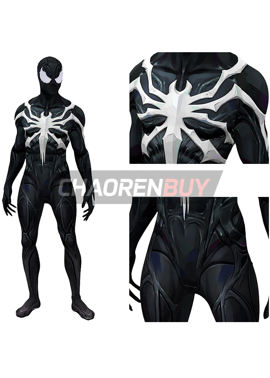 Symbiote Spider-Man Costume Marvel Rivals Cosplay Bodysuit for Adult Kids