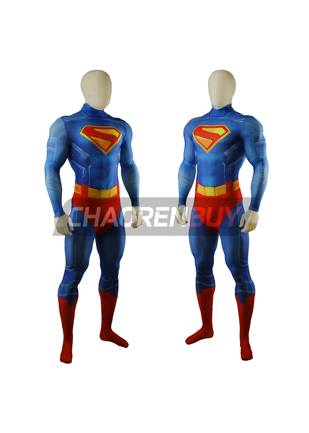 Superhero Man Costume Cosplay Bodysuit for Adult Kids Red Ver