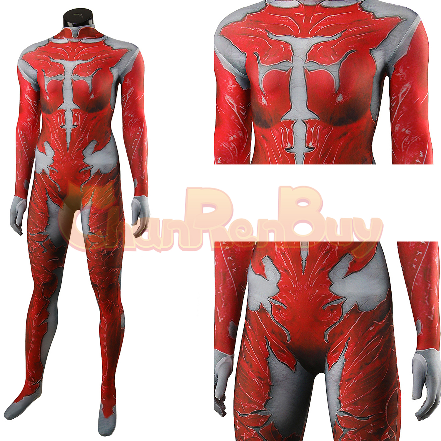 Scarlet Orin Costume Baldur's Gate 3 Bodysuit Cosplay for Adult Kids
