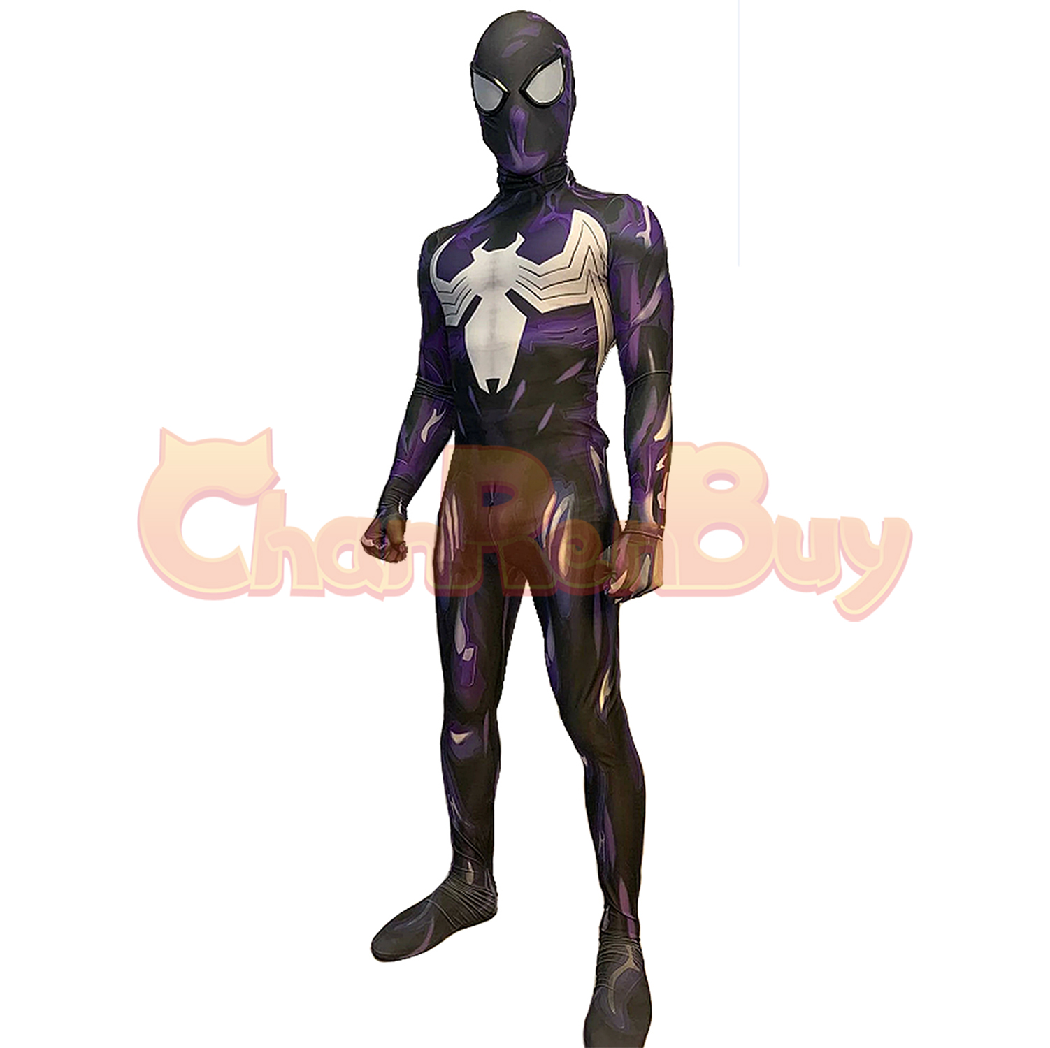 Symbiote Spiderman Costume Bodysuit Cosplay for Adult Kids