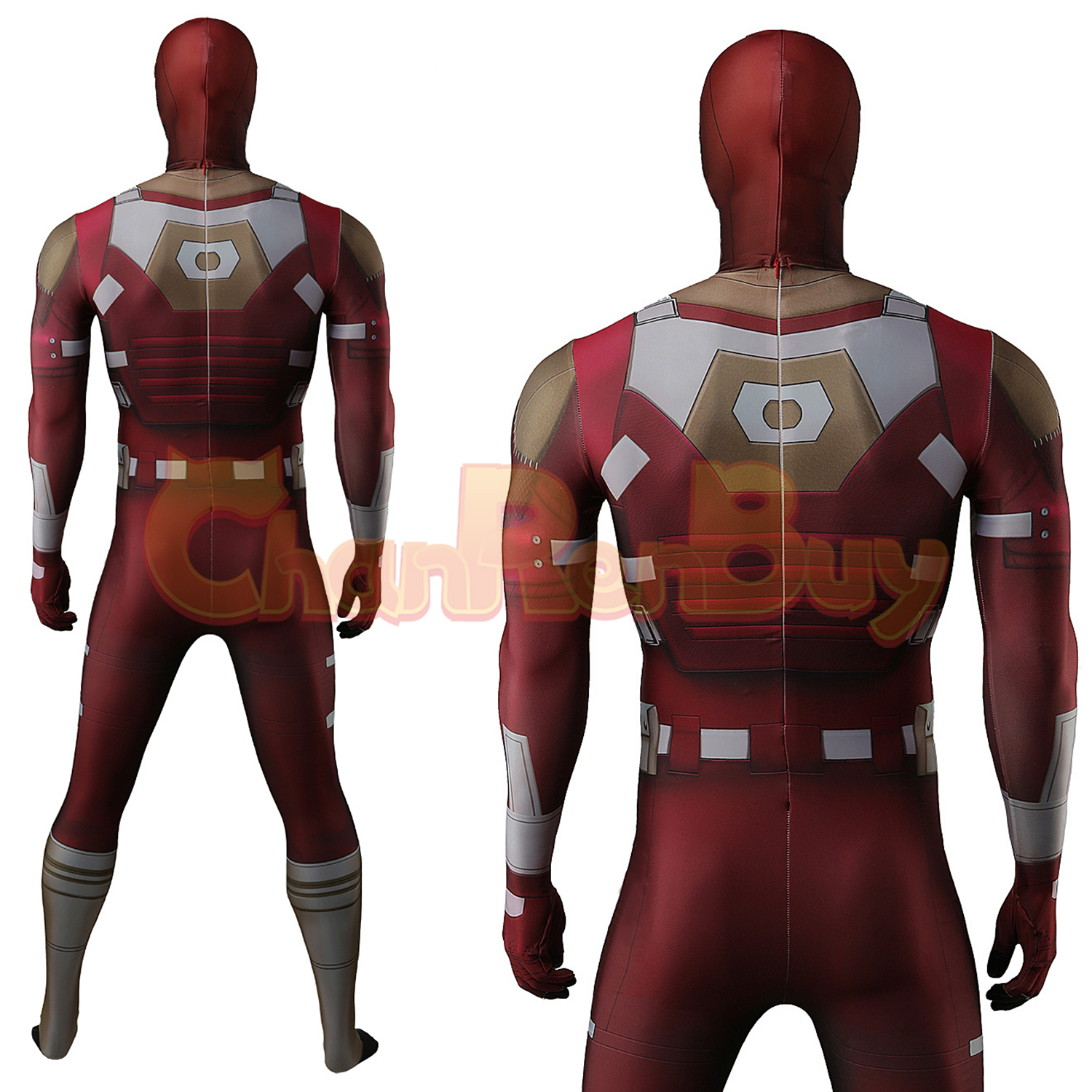 Red Guardian Costume Thunderbolts Bodysuit Cosplay for Adult Kids