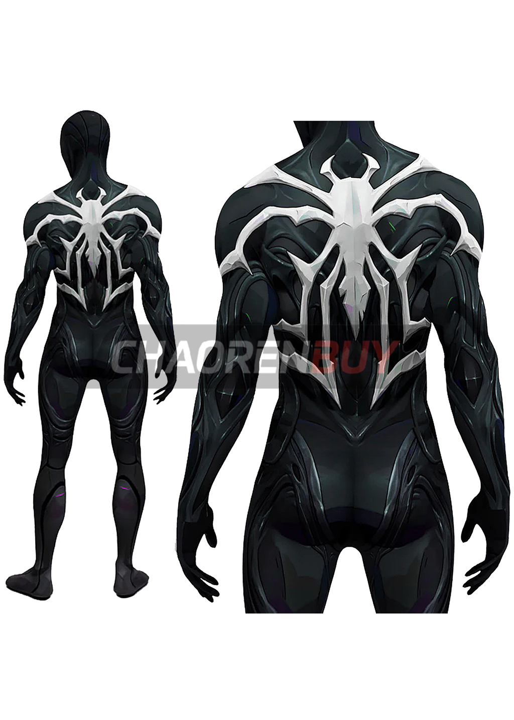 Symbiote Spider-Man Costume Marvel Rivals Cosplay Bodysuit for Adult Kids