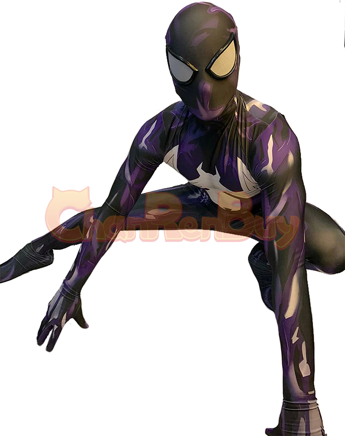 Symbiote Spiderman Costume Bodysuit Cosplay for Adult Kids