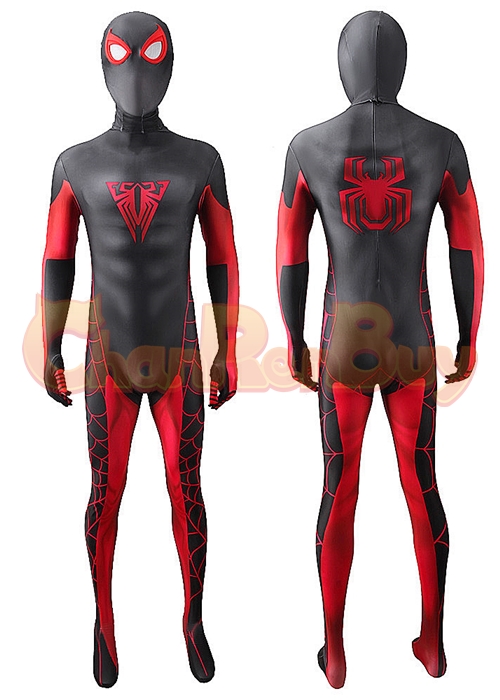 Spider-Man Cosplay Miles Morales 10th Anniversary Bodysuit for Adult Kid