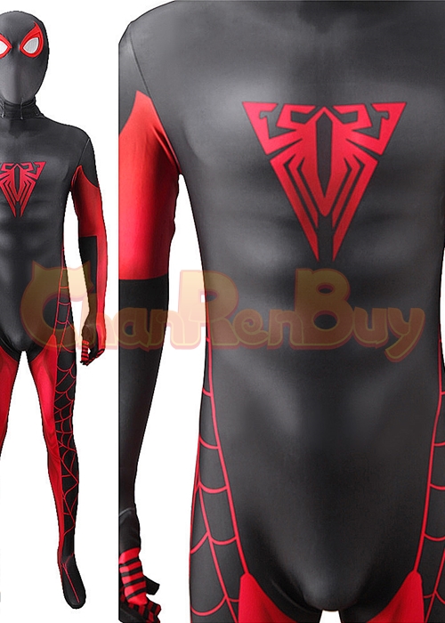 Spider-Man Cosplay Miles Morales 10th Anniversary Bodysuit for Adult Kid