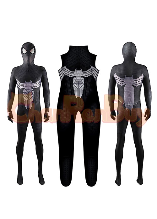 Spider-Man 3 Black Spider-Man Costume Cosplay Bodysuit Ver. 3 for Adult Kid