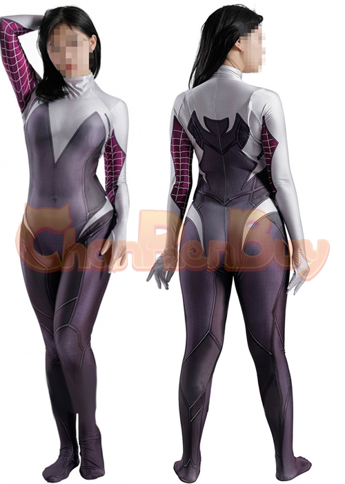 Spider-Man Trailer Costume Cosplay Gwen Stacy Bodysuit for Adult Kid