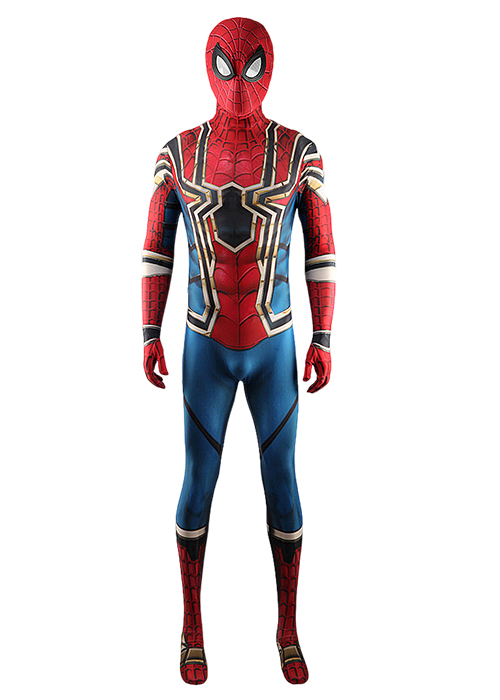 The Infinity Saga Iron Spider-Man Costume Cosplay Bodysuit for Adult Kid