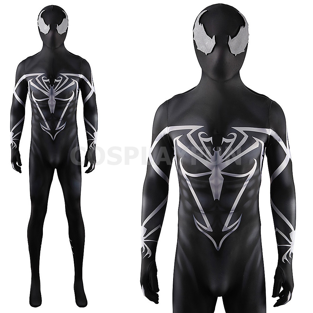 Spider-Man Ultimate Symbiote Venom Costume Cosplay Bodysuit for Adult Kid