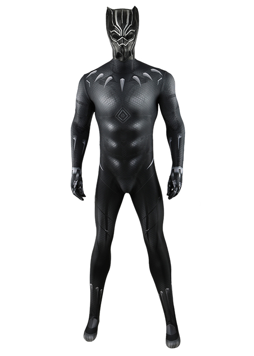 Black Panther Costume Cosplay Bodysuit for Adult Kid Ver.6
