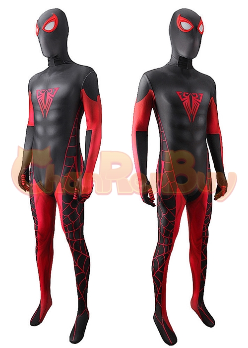 Spider-Man Cosplay Miles Morales 10th Anniversary Bodysuit for Adult Kid
