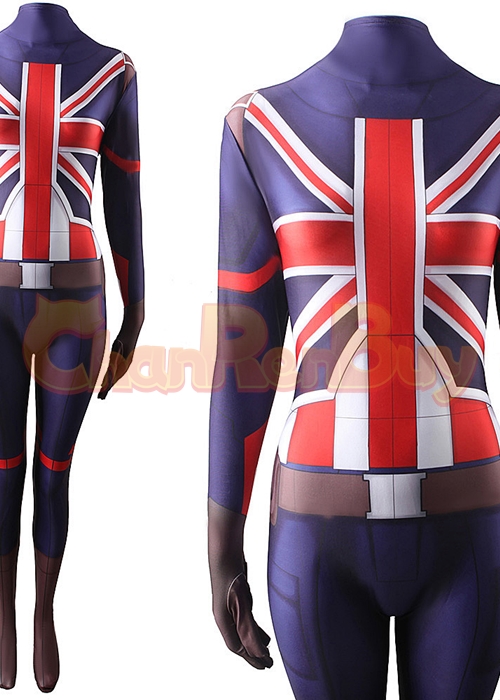 What If Costume Cosplay Peggy Carter Spider-Man Bodysuit for Adult Kid
