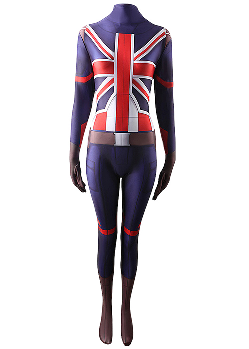What If Costume Cosplay Peggy Carter Spider-Man Bodysuit for Adult Kid