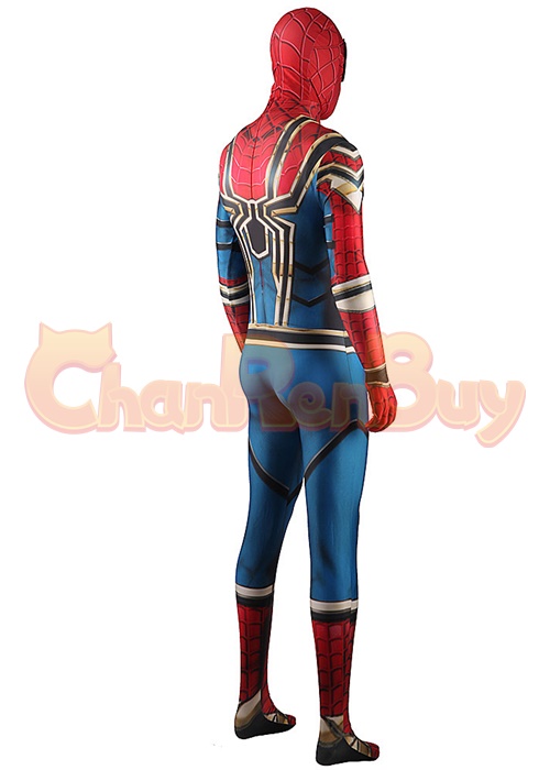 The Infinity Saga Iron Spider-Man Costume Cosplay Bodysuit for Adult Kid