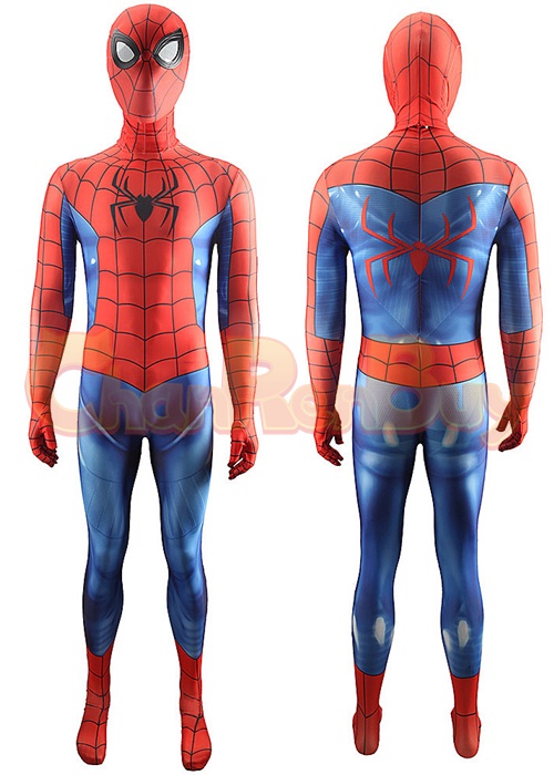 Classic Spider-Man Costume Cosplay Peter Parker Bodysuit for Adult Kid