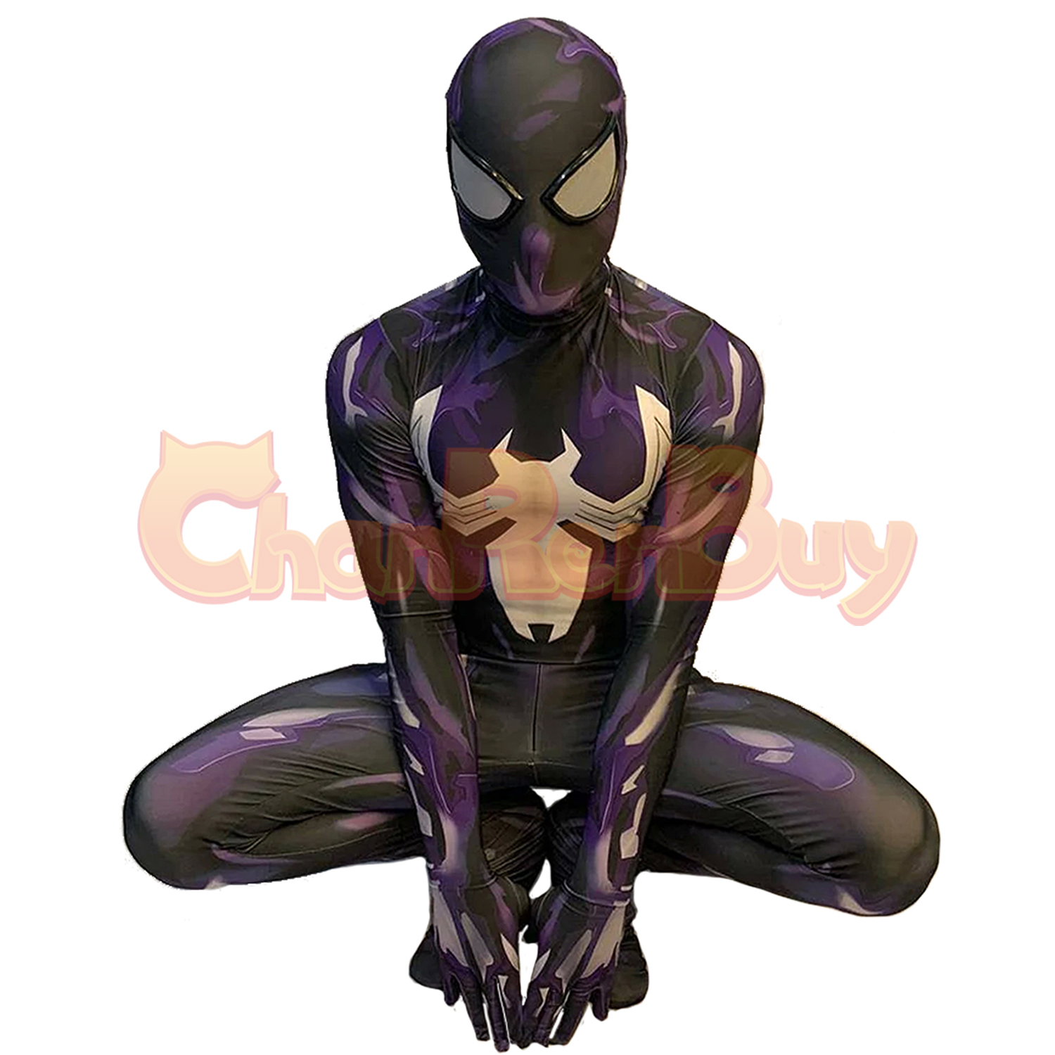 Symbiote Spiderman Costume Bodysuit Cosplay for Adult Kids
