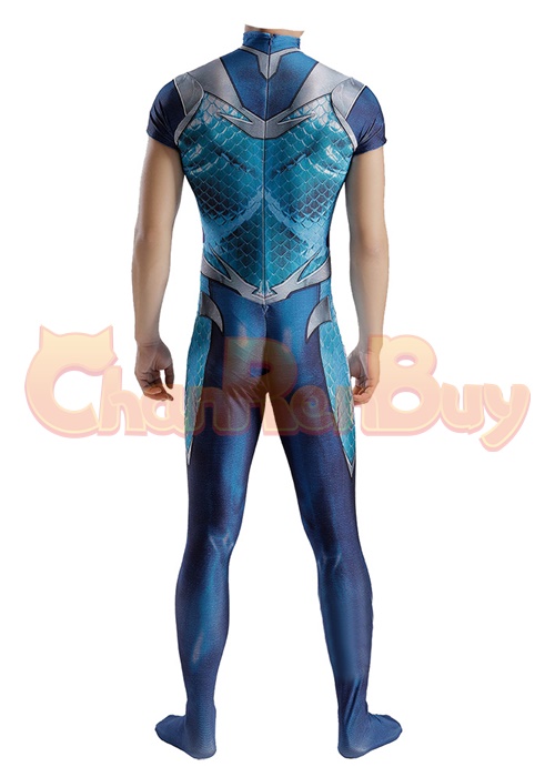 Teen Titans Costume Cosplay Aqualad Garth Bodysuit for Adult Kid