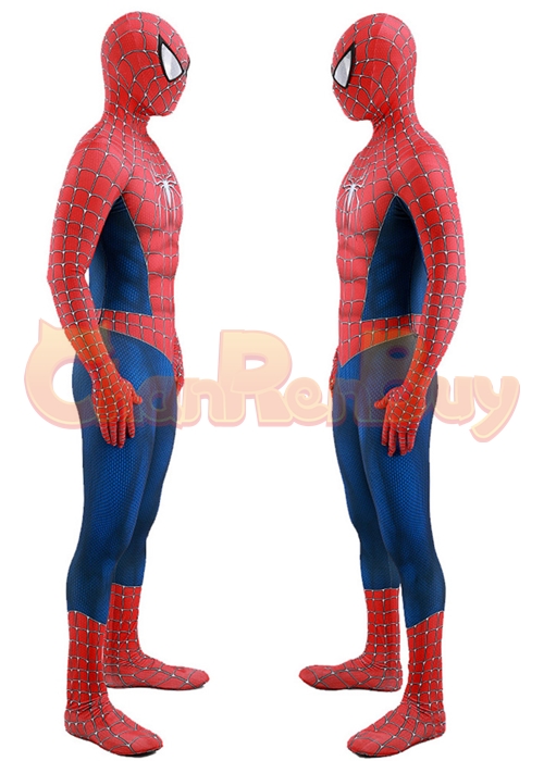 Spider Man 2 Tobey Maguire Cosplay Peter Parker Bodysuit for Adult Kid