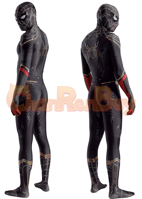 Spider-Man 3 No Way Home Cosplay Black Suit (Updated Version) Bodysuit Ver.7 for Adult Kid