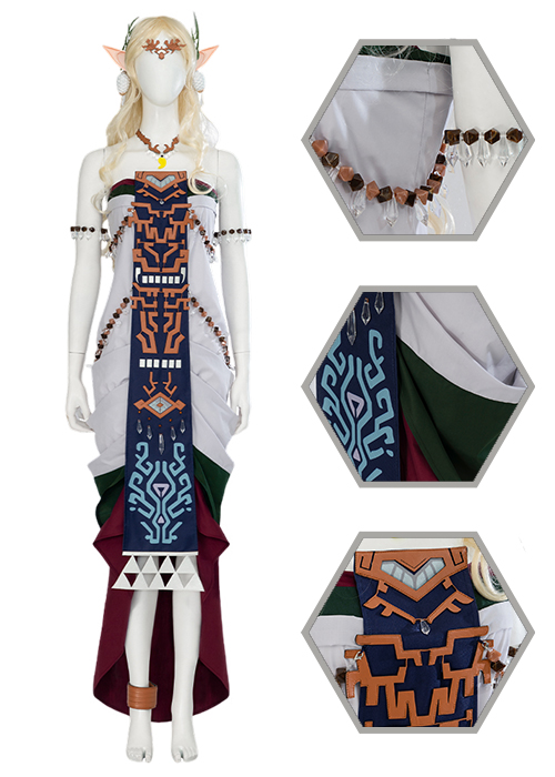 Queen Sonia Costume Cosplay Suit The Legend of Zelda Tears of the Kingdom Outfit