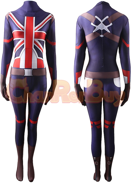 What If Costume Cosplay Peggy Carter Spider-Man Bodysuit for Adult Kid
