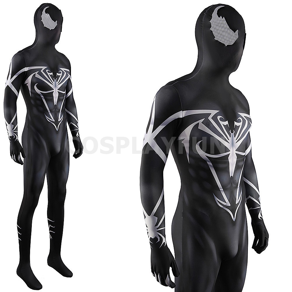 Spider-Man Ultimate Symbiote Venom Costume Cosplay Bodysuit for Adult Kid