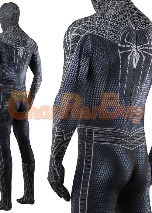 The Amazing Spider-Man Costume Cosplay Black Spider-Man Bodysuit for Adult Kid