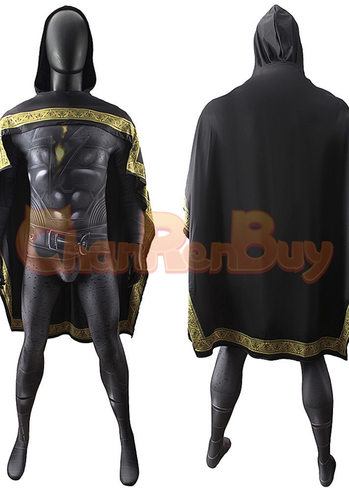 Black Adam Costume Cosplay Teth-Adam Bodysuit For Adult Kid