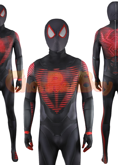 Spider-Man Miles Morales Costume Cosplay Bodysuit for Adult Kid Ver.4