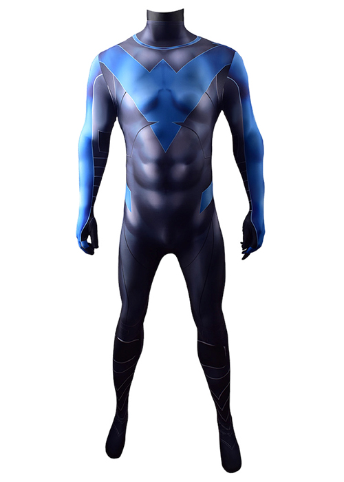 Nightwing Costume Cosplay Dick Grayson Bodysuit Ver.3 for Adult Kid