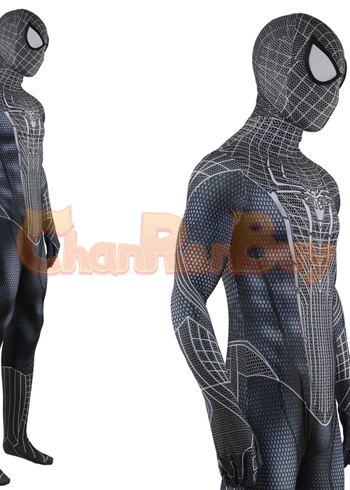 The Amazing Spider-Man Costume Cosplay Black Spider-Man Bodysuit for Adult Kid