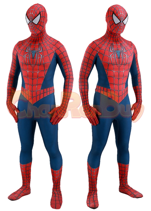 Tobey Maguire Costume Spider Man 2 Peter Parker Bodysuit for Adult Kid ...