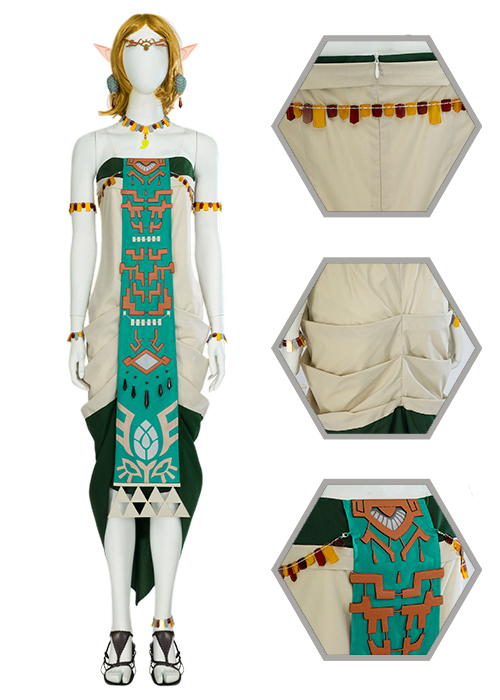 Princess Zelda Costume Cosplay Suit The Legend of Zelda Tears of the
