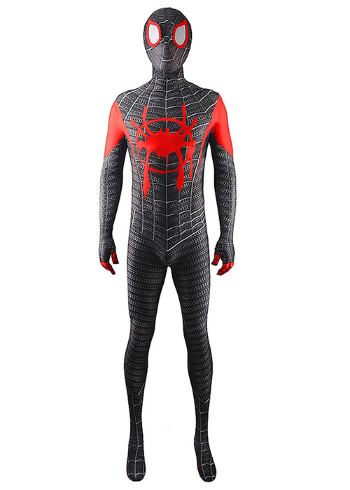 Spider-Man: Into the Spider-Verse Miles Morales Costume Cosplay Bodysuit for Adult Kid