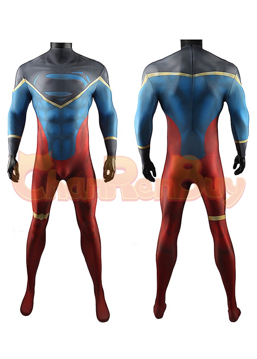 Young Justice Superboy Costume Cosplay Bodysuit Ver. 3 For Adult Kid