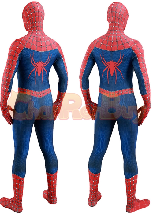 Spider Man 2 Tobey Maguire Cosplay Peter Parker Bodysuit for Adult Kid