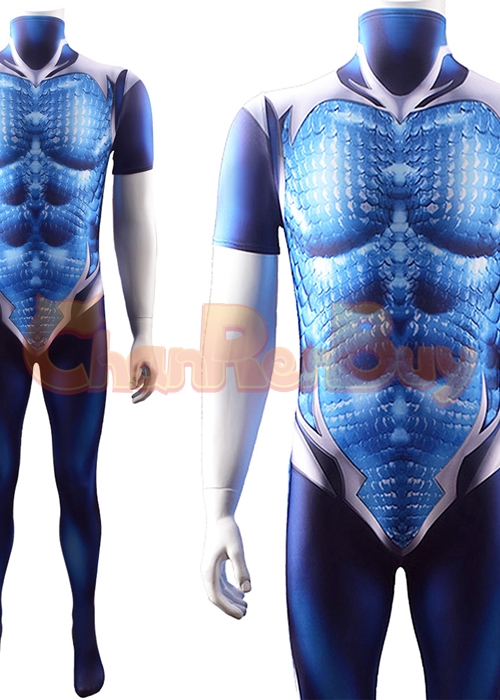 Teen Titans Costume Cosplay Aqualad Garth Bodysuit for Adult Kid