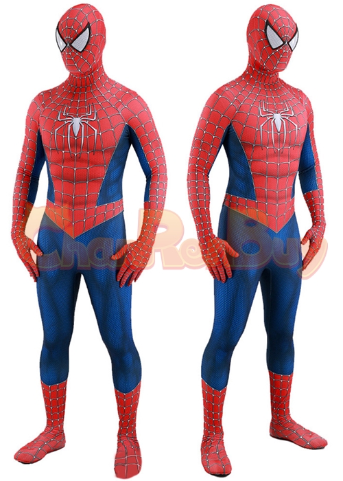 Spider Man 2 Tobey Maguire Cosplay Peter Parker Bodysuit for Adult Kid