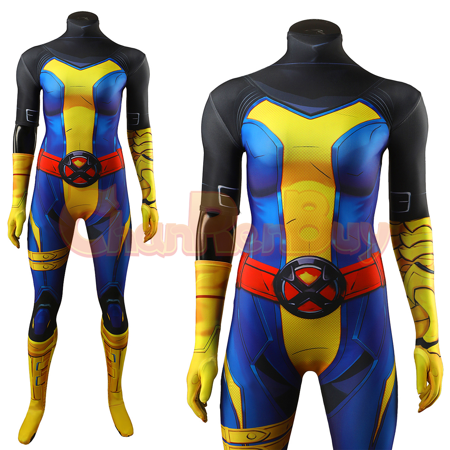 Retro X‑Uniform Magik Costume Marvel Rivals Bodysuit Cosplay for Adult Kids