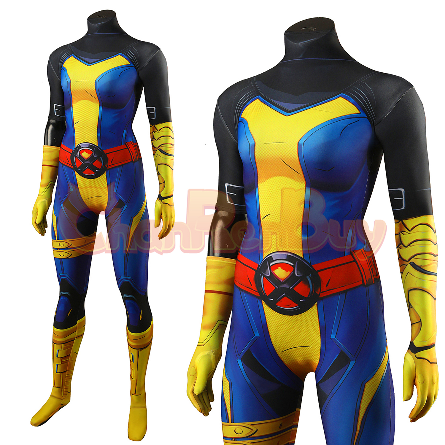 Retro X‑Uniform Magik Costume Marvel Rivals Bodysuit Cosplay for Adult Kids