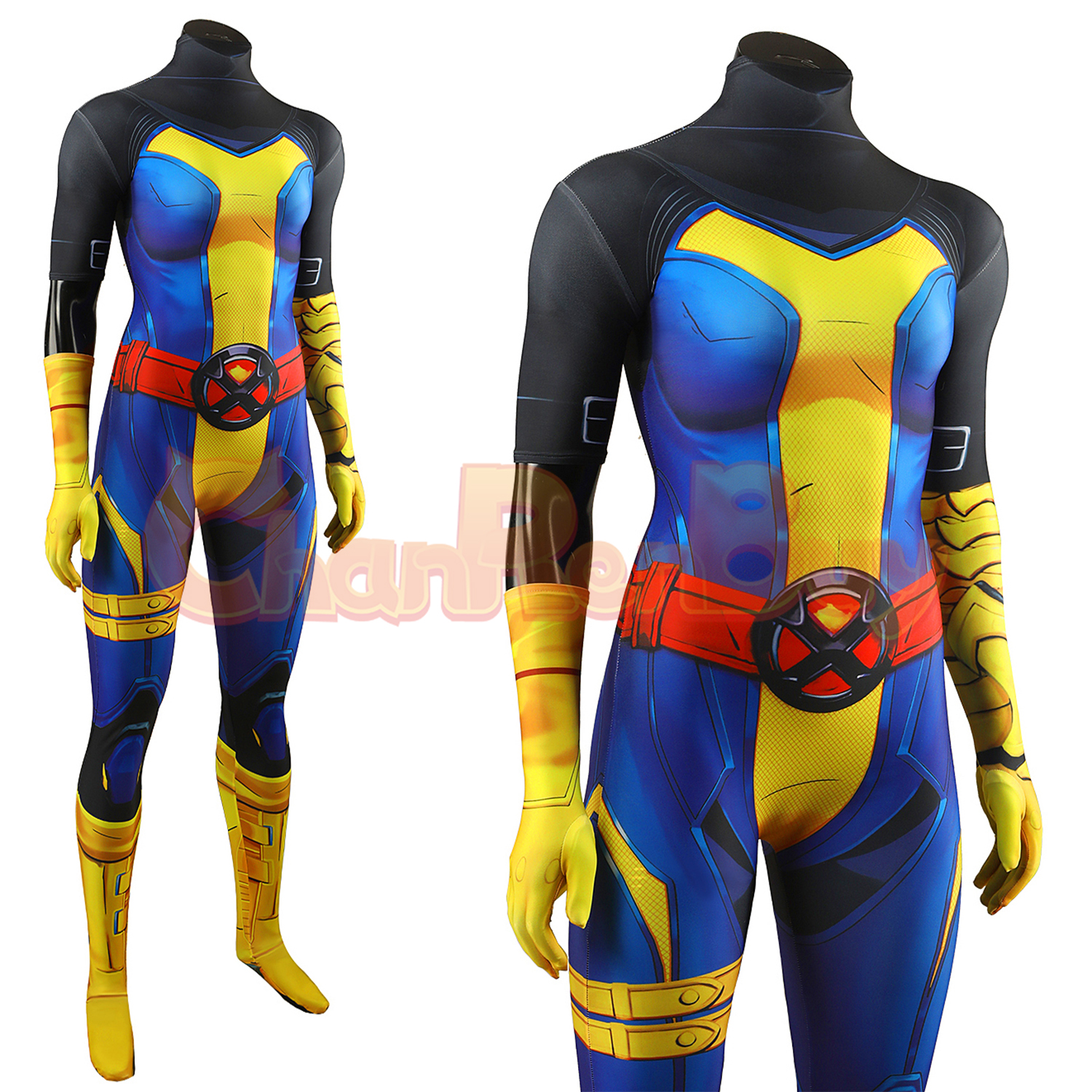 Retro X‑Uniform Magik Costume Marvel Rivals Bodysuit Cosplay for Adult Kids