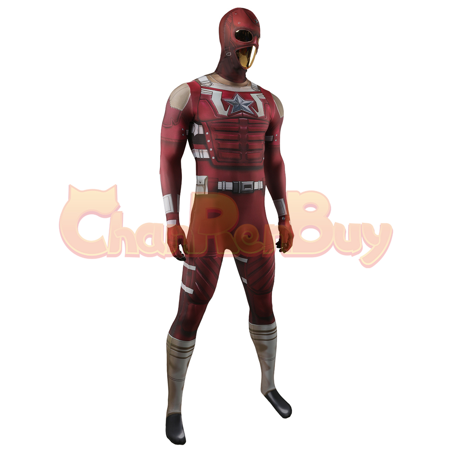 Red Guardian Costume Thunderbolts Bodysuit Cosplay for Adult Kids