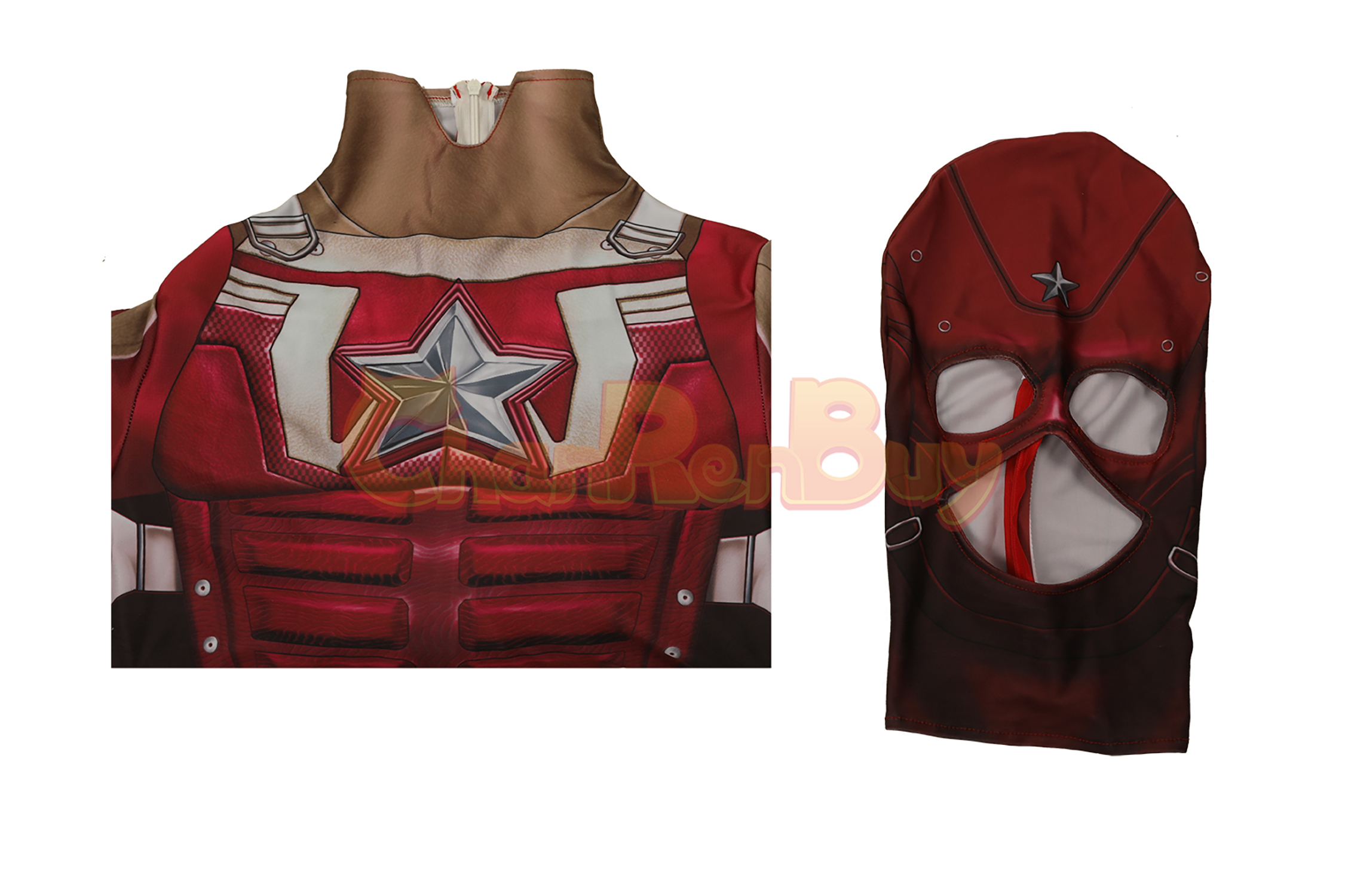 Red Guardian Costume Thunderbolts Bodysuit Cosplay for Adult Kids
