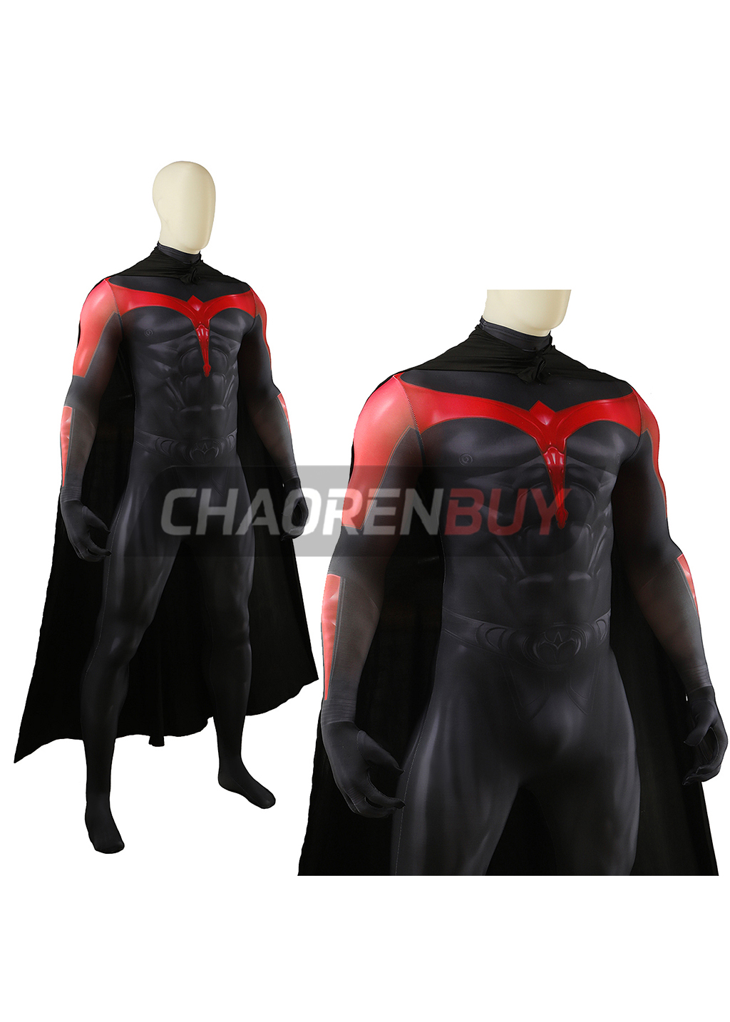 Robin Costume Cosplay Bodysuit for Adult Kids Red Ver