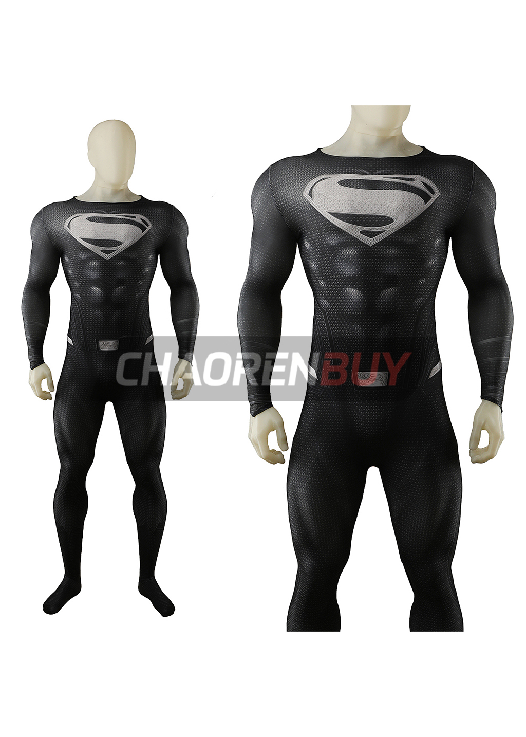 Superhero Man Costume Zack Snyder Cosplay Bodysuit for Adult Kids