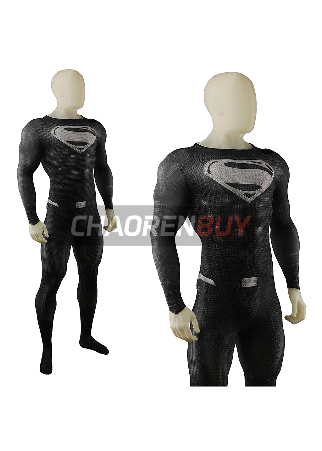 Superhero Man Costume Zack Snyder Cosplay Bodysuit for Adult Kids