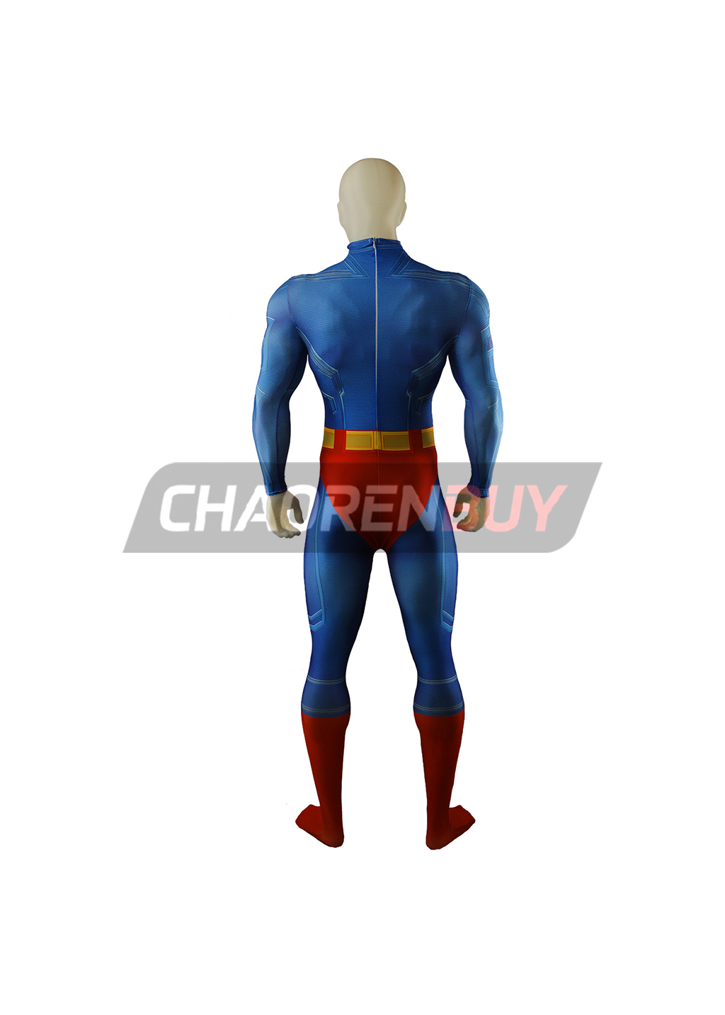 Superhero Man Costume Cosplay Bodysuit for Adult Kids Red Ver
