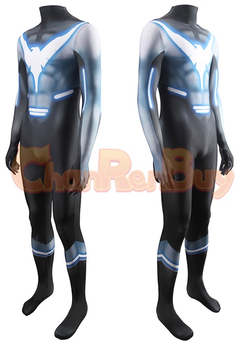 Nightwing Costume Cosplay Dick Grayson Bodysuit For Adult Kid