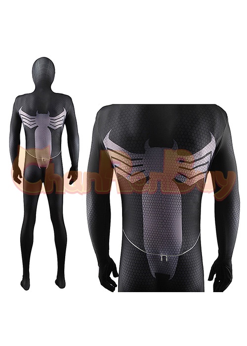 Spider-Man 3 Black Spider-Man Costume Cosplay Bodysuit Ver. 3 for Adult Kid